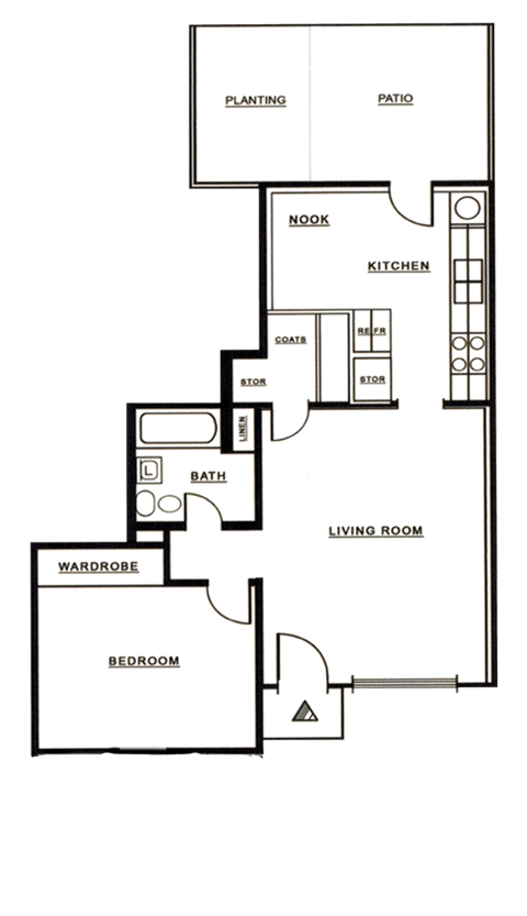 Reseda Village Green 1 bedroom 1 bath with patio and full kitchen